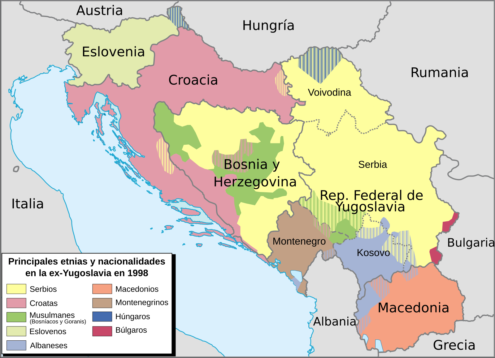 Политическая карта югославии