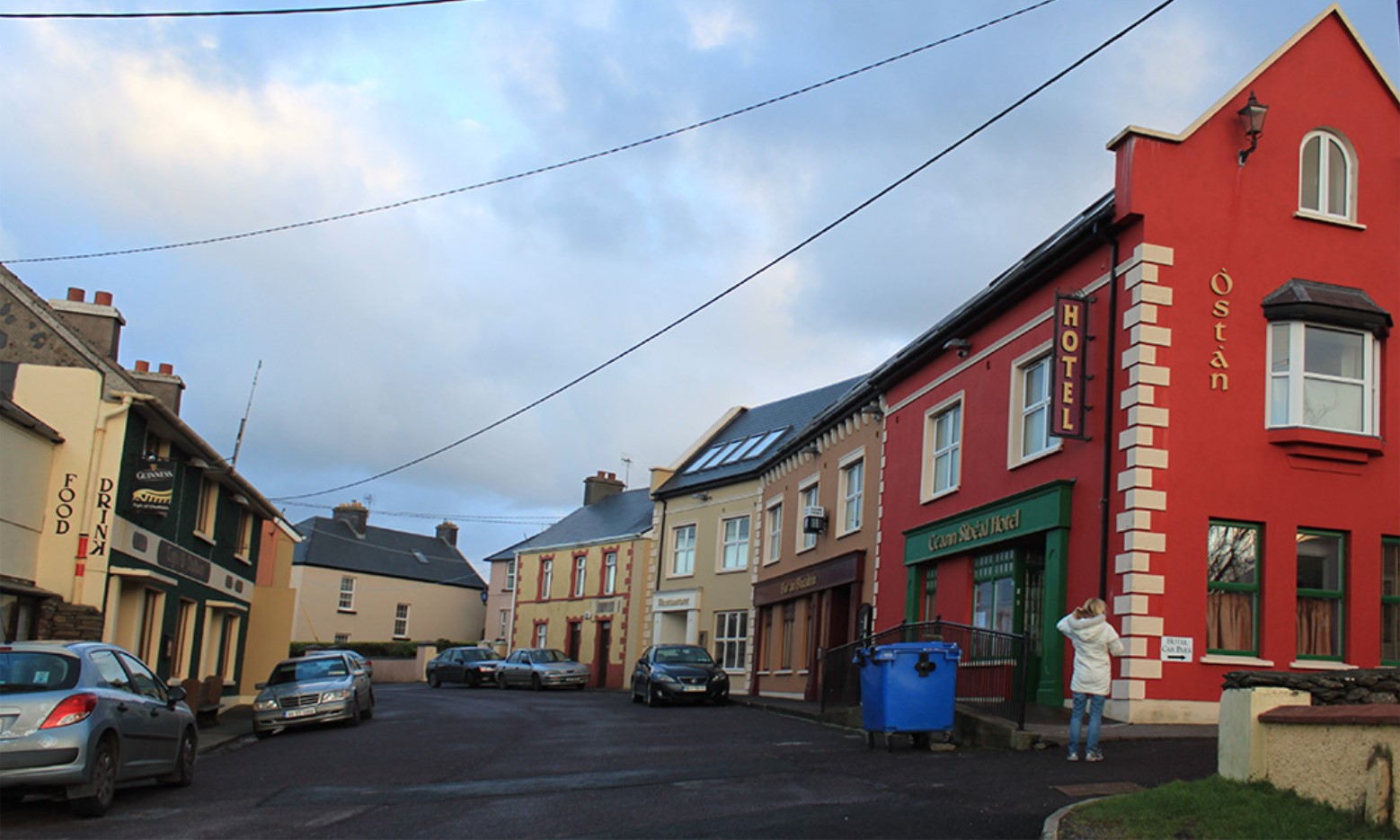 Photograph of downtown Ballyferriter, Ireland