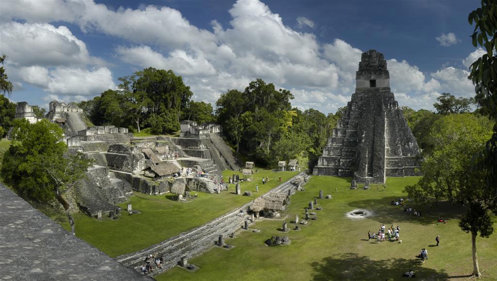 Ruins at Tikal, an ancient Maya city in Guatemala.