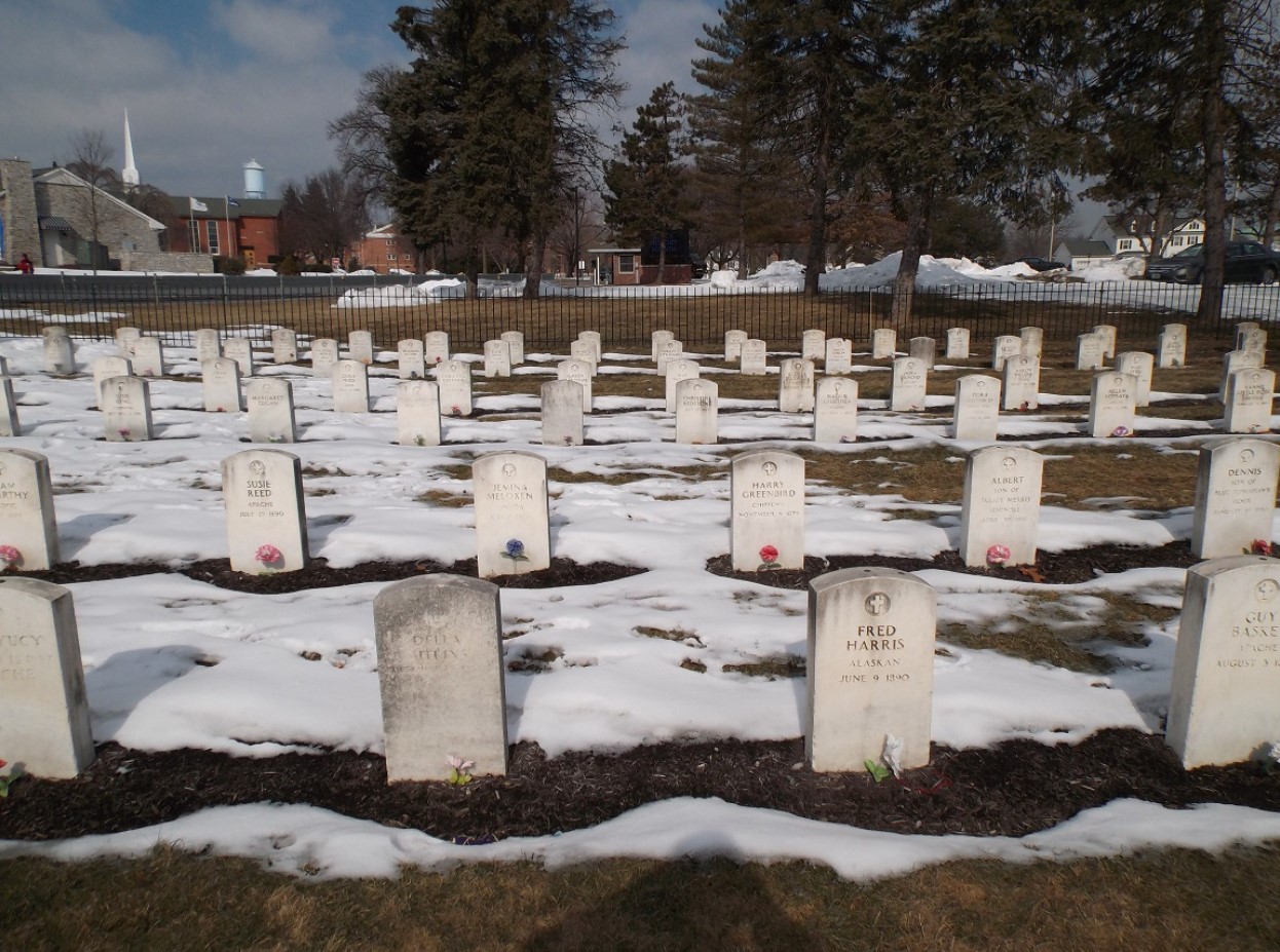 Gravestones at the Carlisle Barracks Main Post Cemetery in Pennsylvania