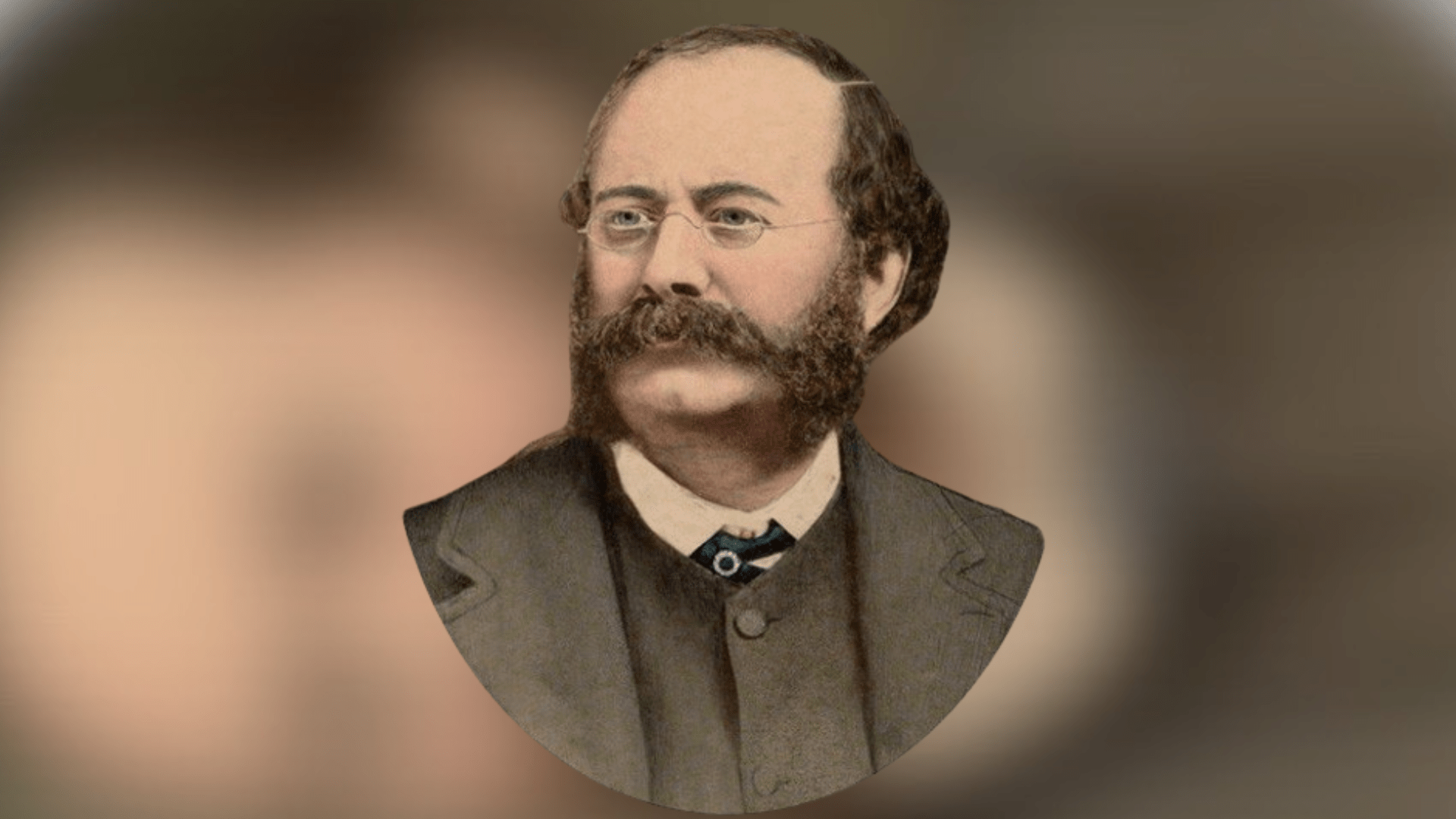A portrait of William Burges, Victorian architect and craftsman who designed Flora Steel’s brooch.