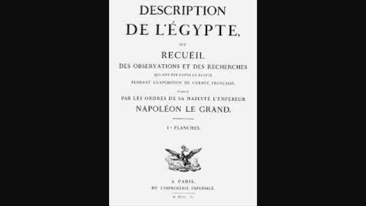 Front page of “La Description de l'Egypte,” by Napoleon’s scholars
