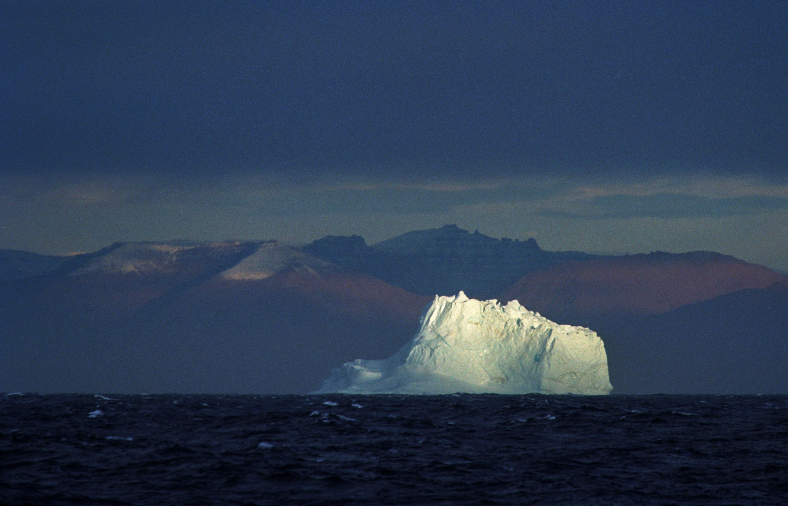 An iceberg floating in the Greenland Sea