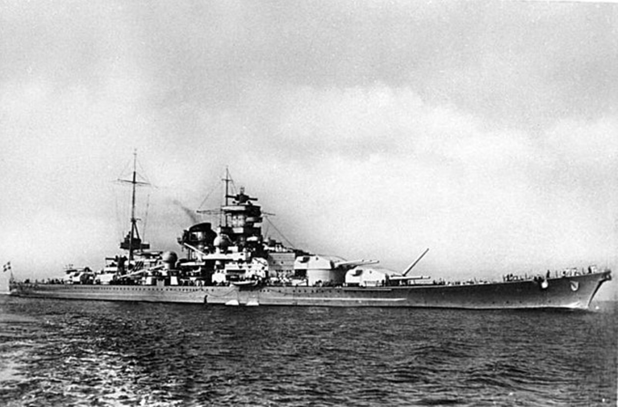 German battleship Scharnhorst in the English Channel, 1942
