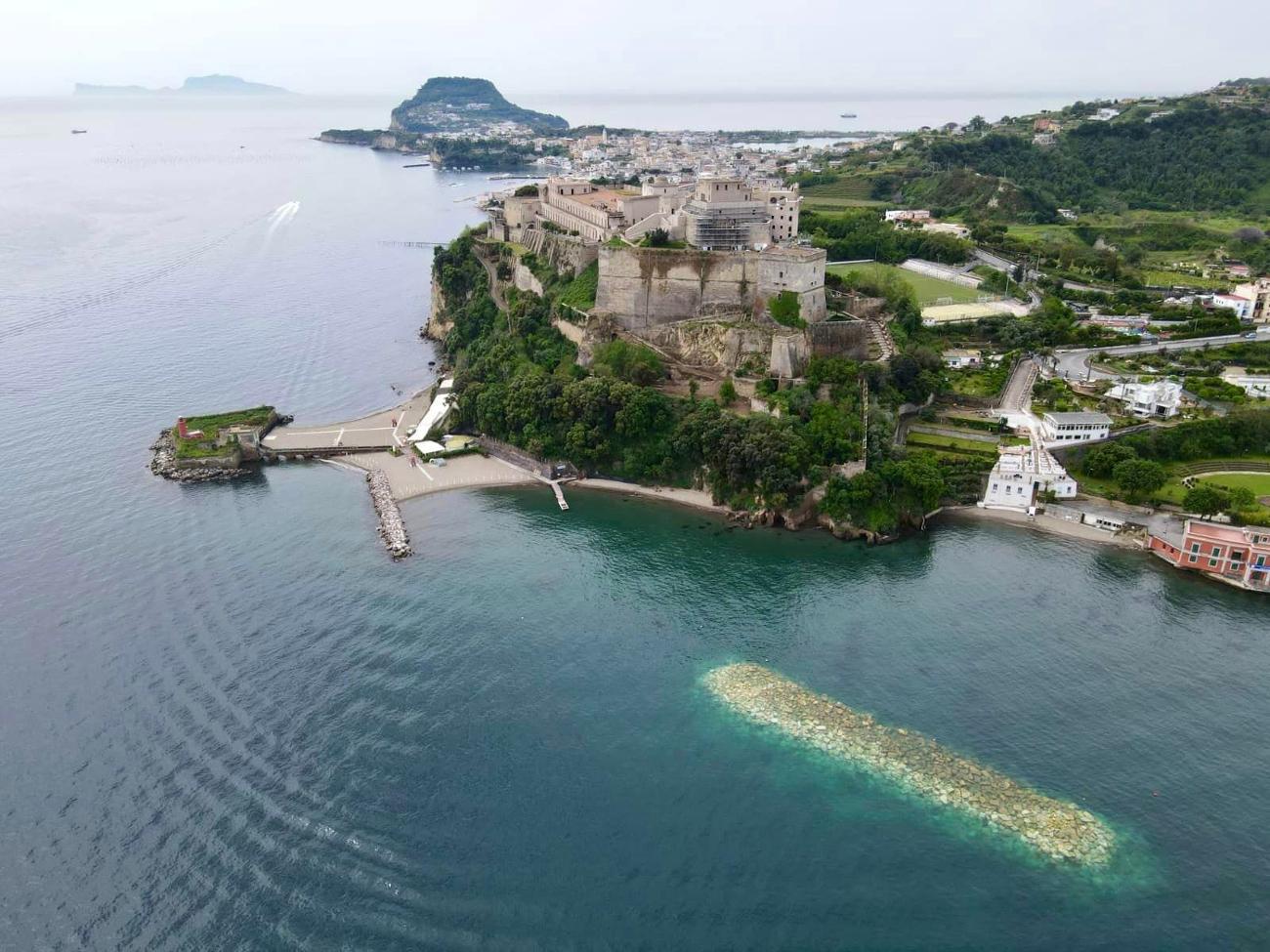 View of the Gulf of Naples and Bacoli, Italy