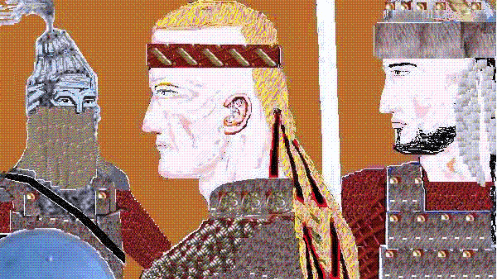 An artist’s rendering of Avar warriors.