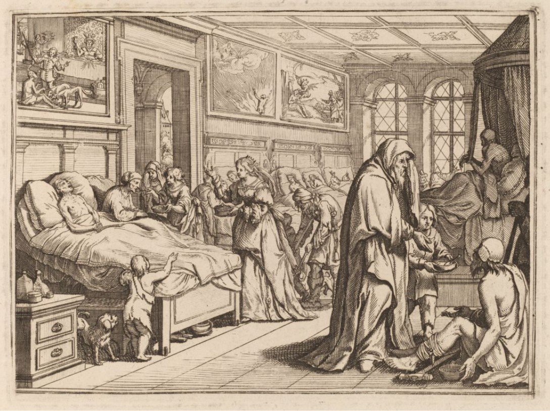 Drawing entitled "Caring for the Ill" by Conrad Meter