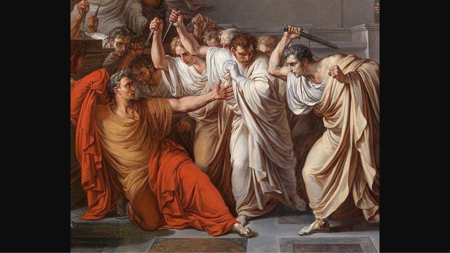 Painting of the assassination of Tiberius Gracchi by the Senate