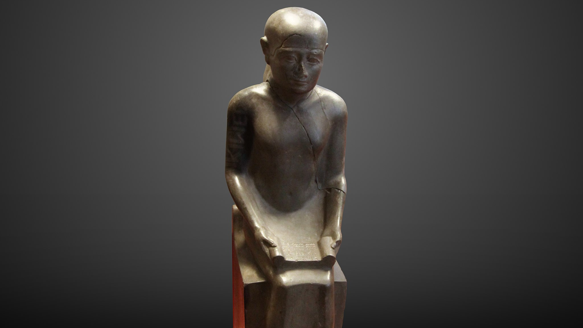 A representation of Imhotep preserved at the Louvre Museum in Paris.