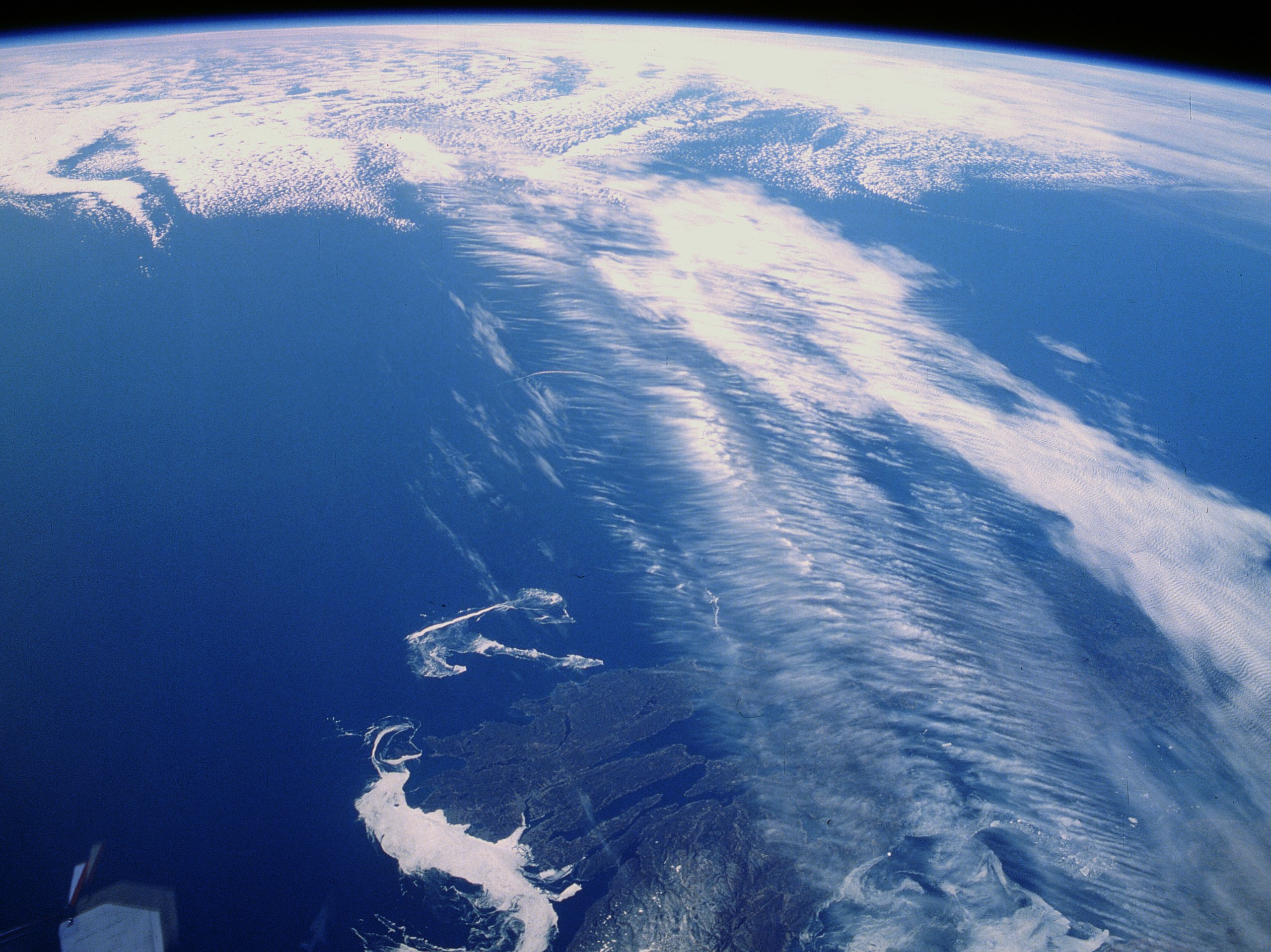 The northern polar jet stream photographed over Cape Breton Island in the Maritime Provinces of Eastern Canada.