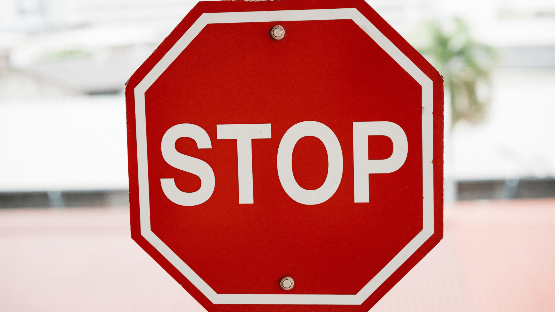 A red octagonal stop sign