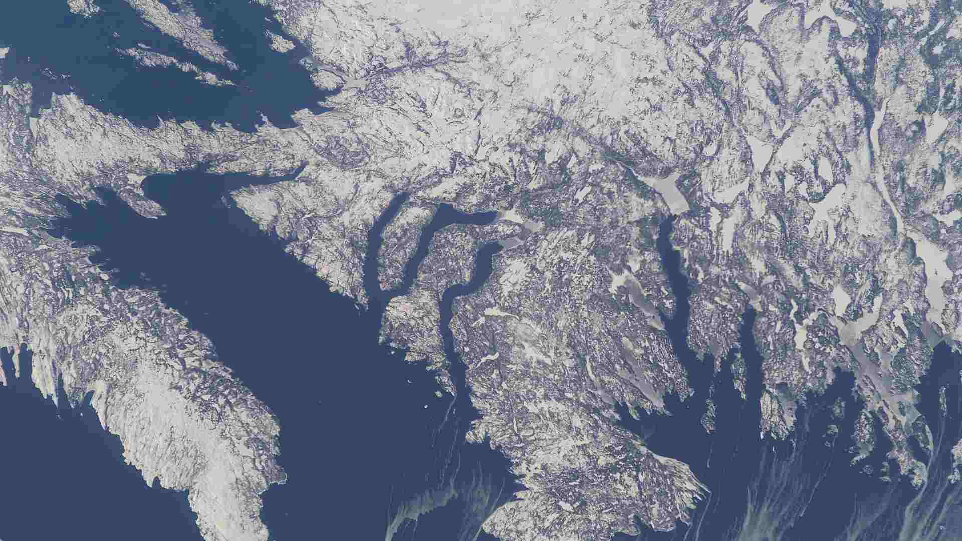 A view of Newfoundland from space.