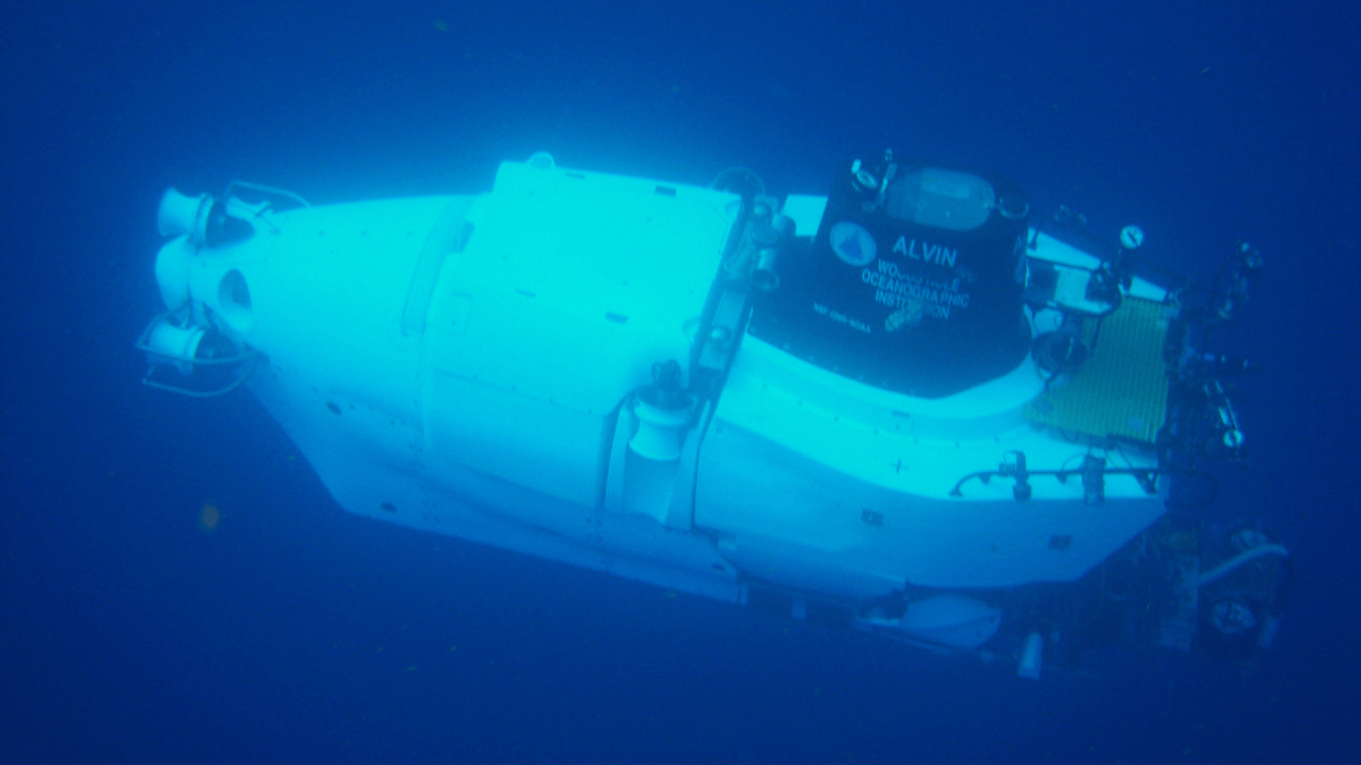 The ALVIN, a deep-ocean submersible that can explore at depths of 21,000 feet.