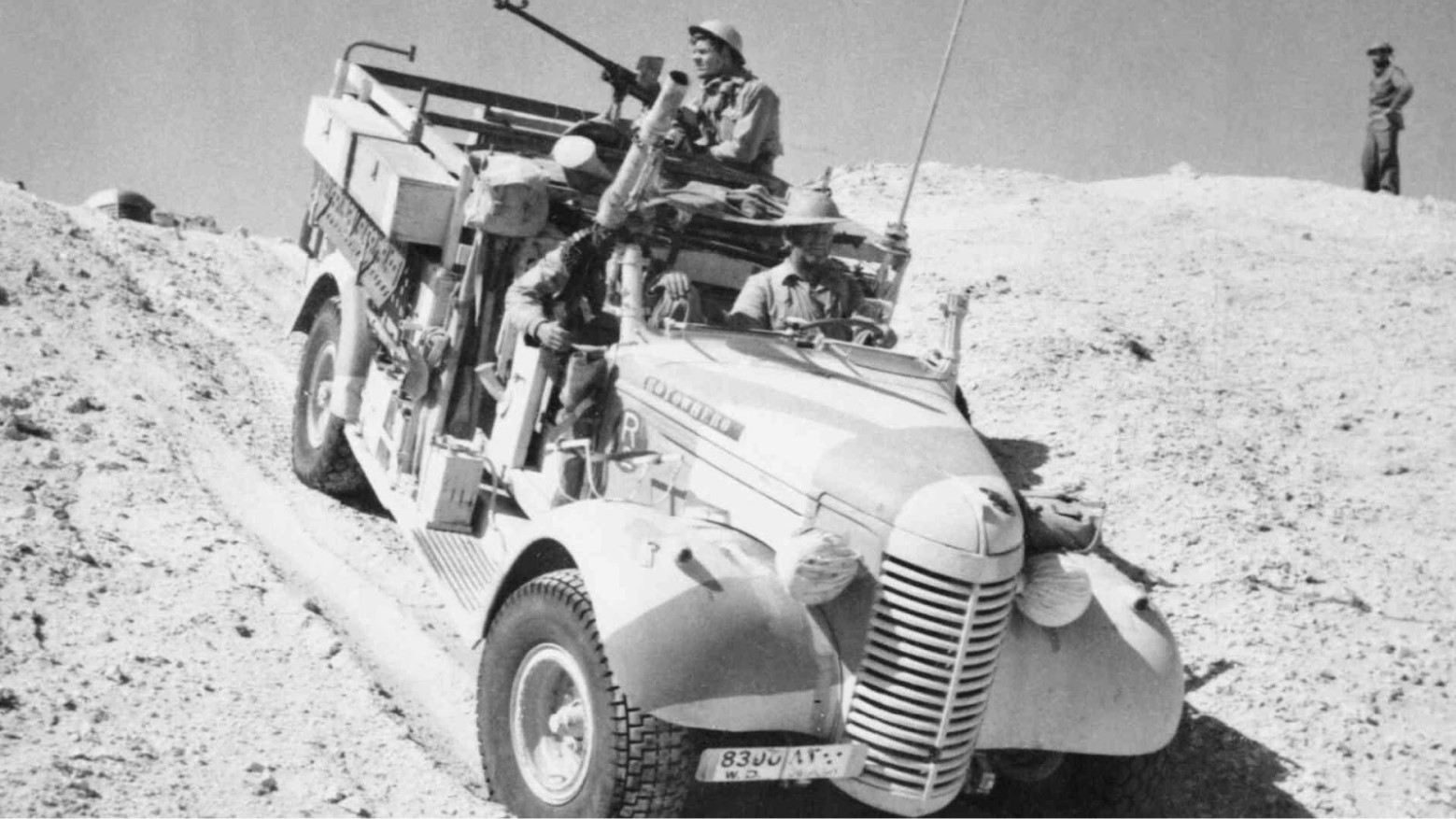 A photo taken of members of the Long Range Desert Group.