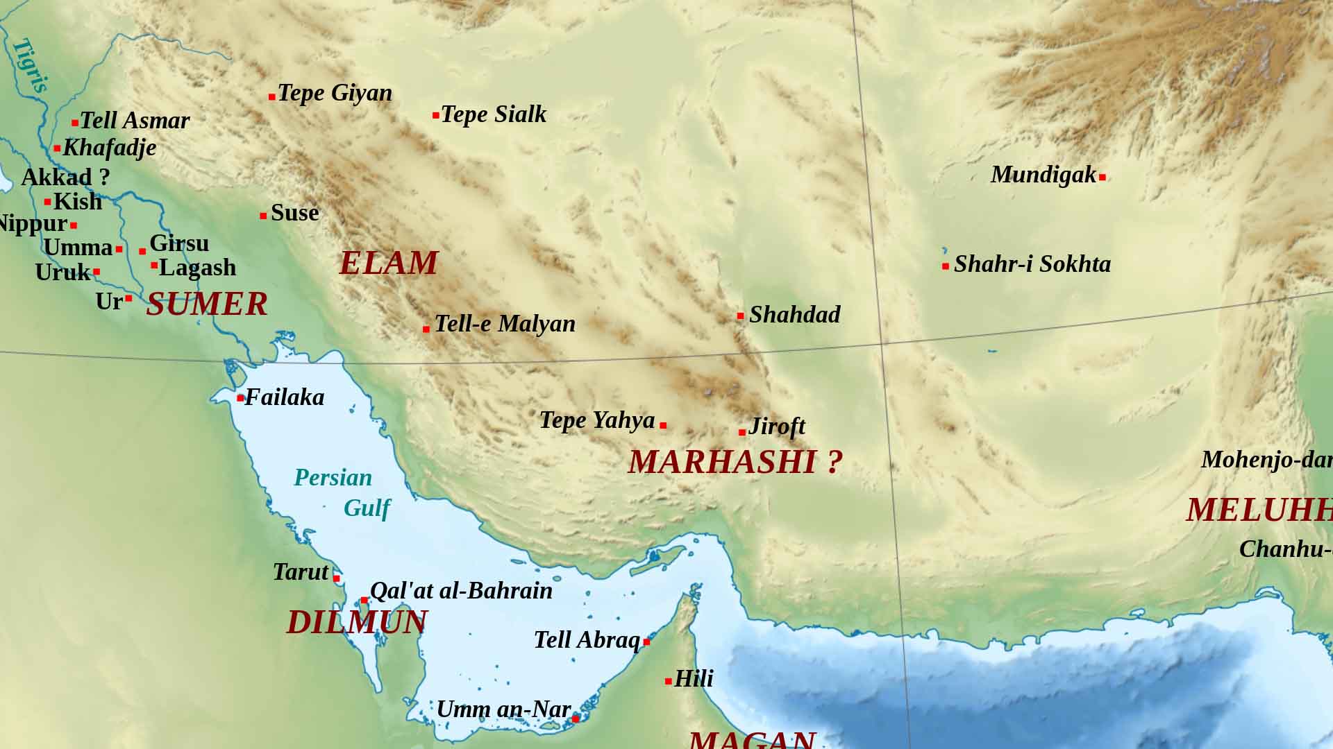 Middle East during the second half of the 3rd millennium BC (ED III, Akkad and Ur III periods).