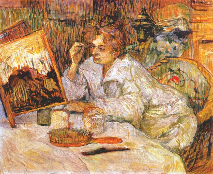 1889 painting Woman at her Toilette by Henri de Toulouse-Lautrec.