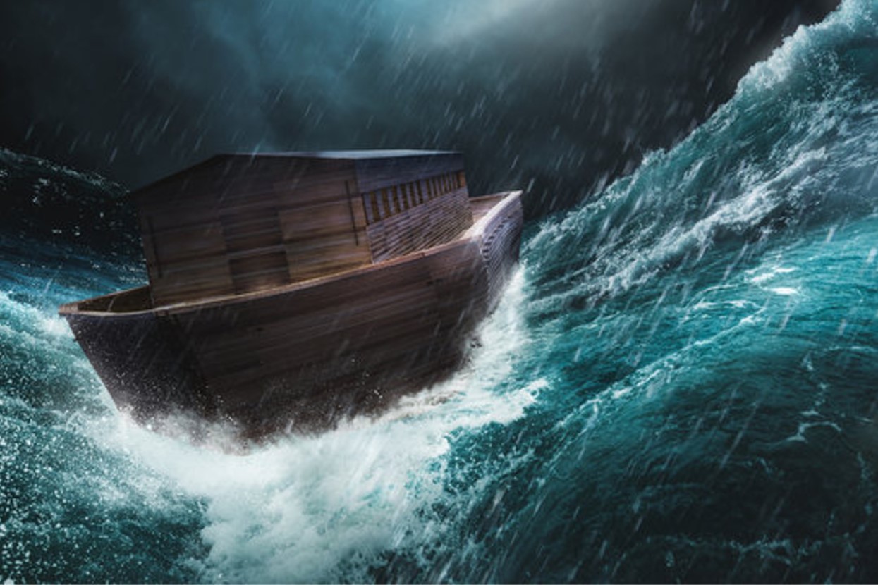 Noah’s ark in a storm