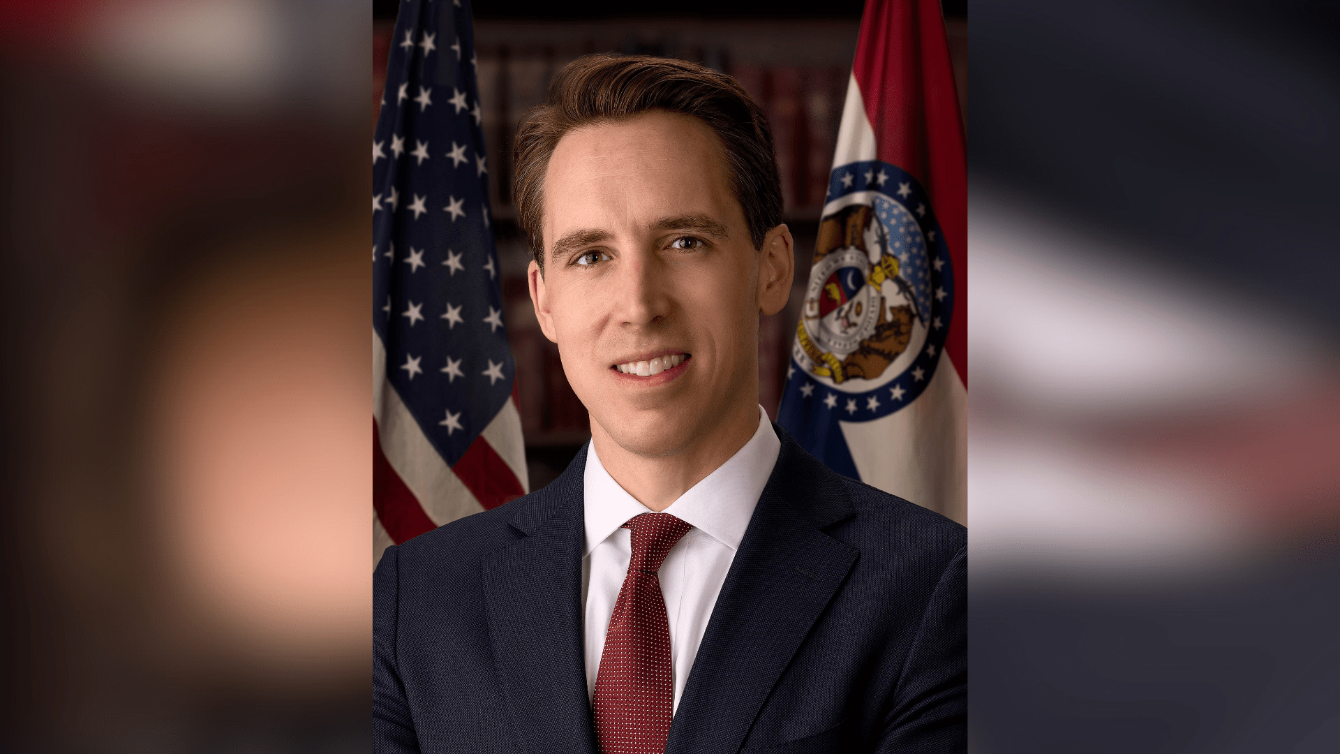 Senator Josh Hawley wearing a suit in a professional headshot.