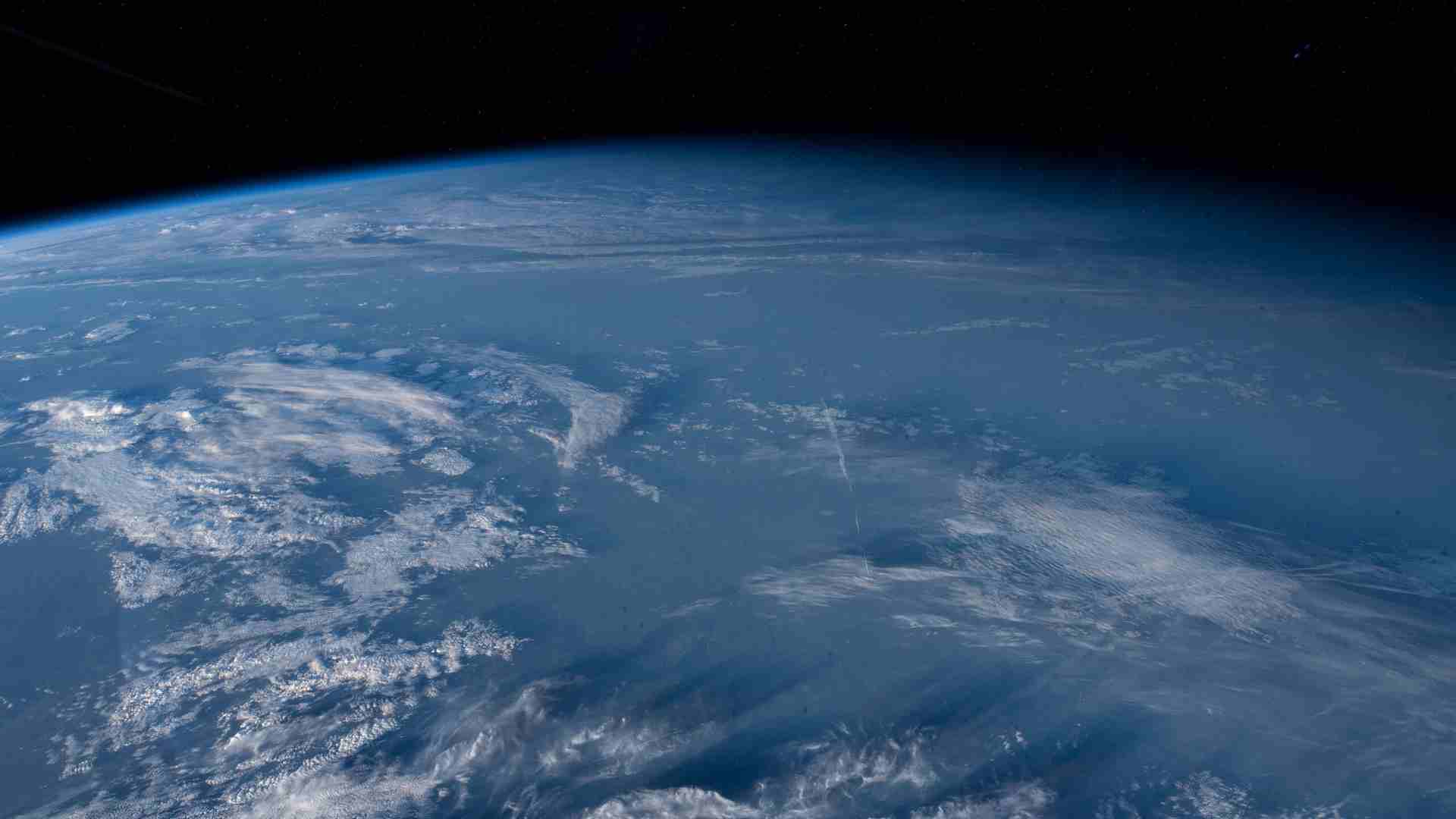 A view of earth from space.
