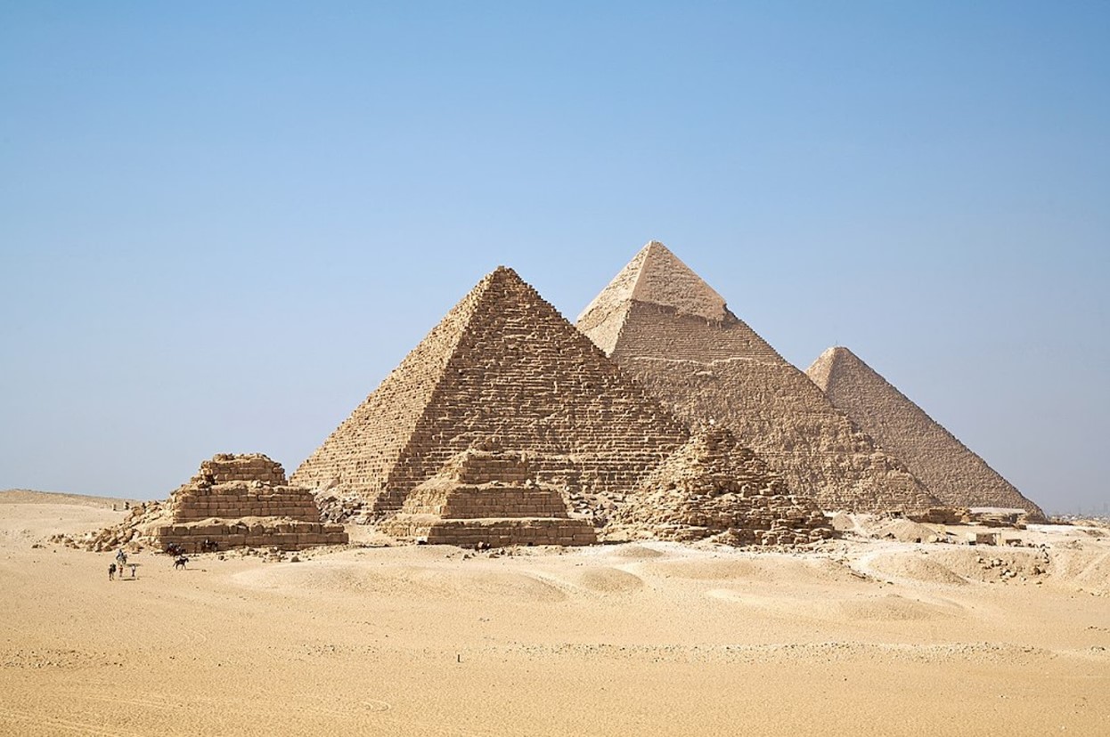 A photograph of the Pyramids of Giza from Ancient Egypt