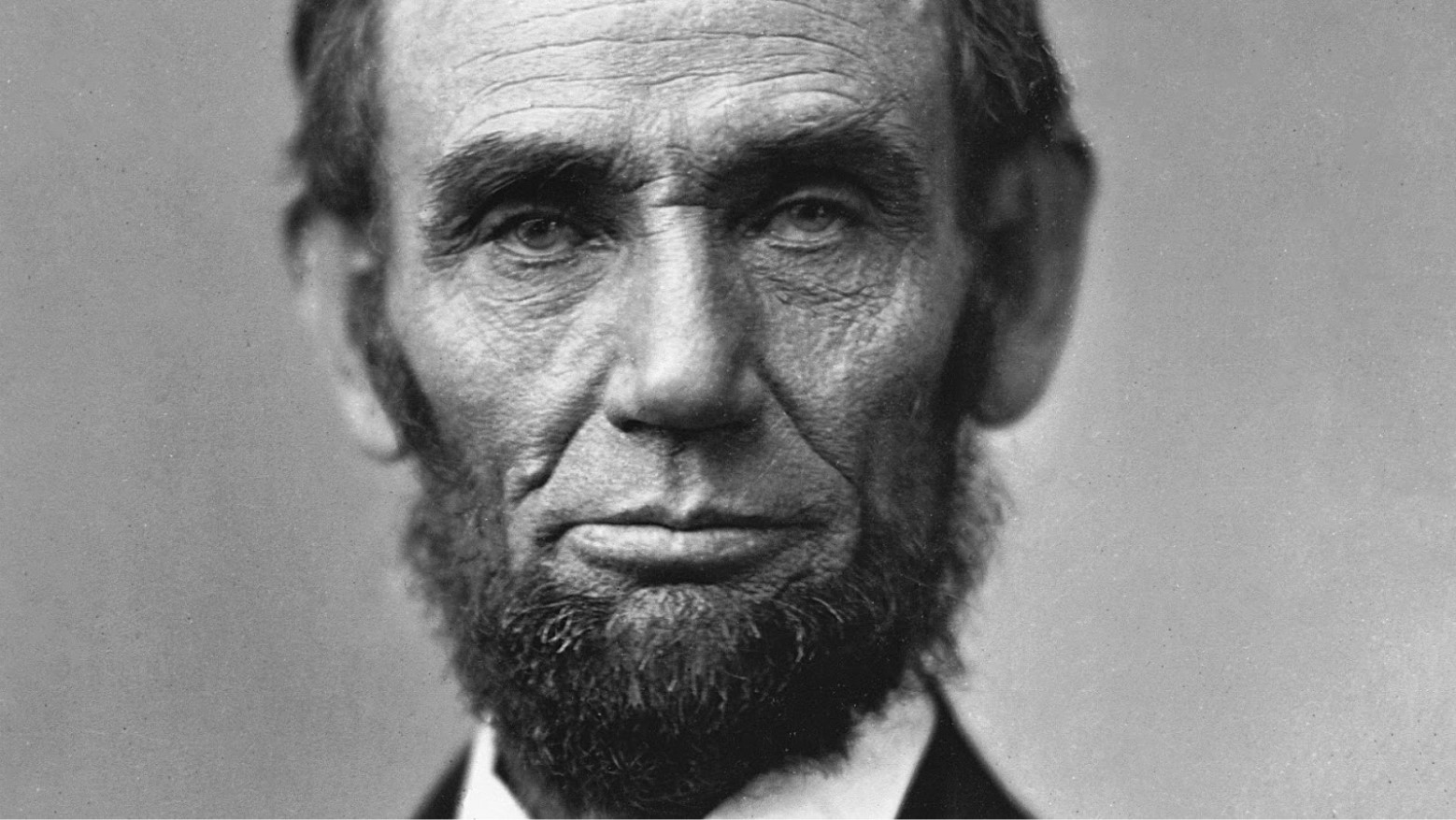 A black and white portrait of Abraham Lincoln in 1863.