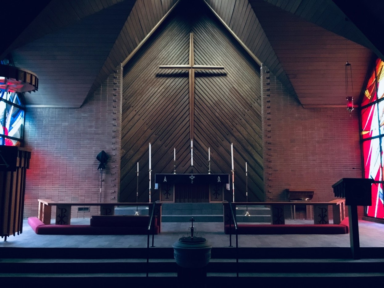 Brown concrete church