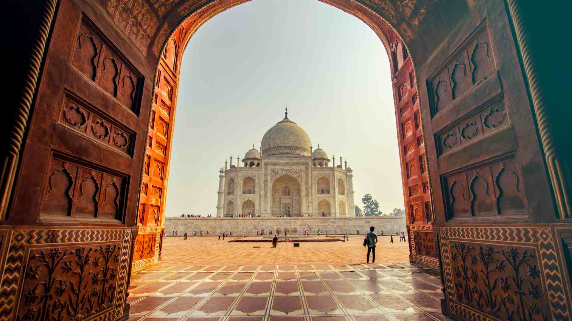 A photo of the Taj Mahal in India.