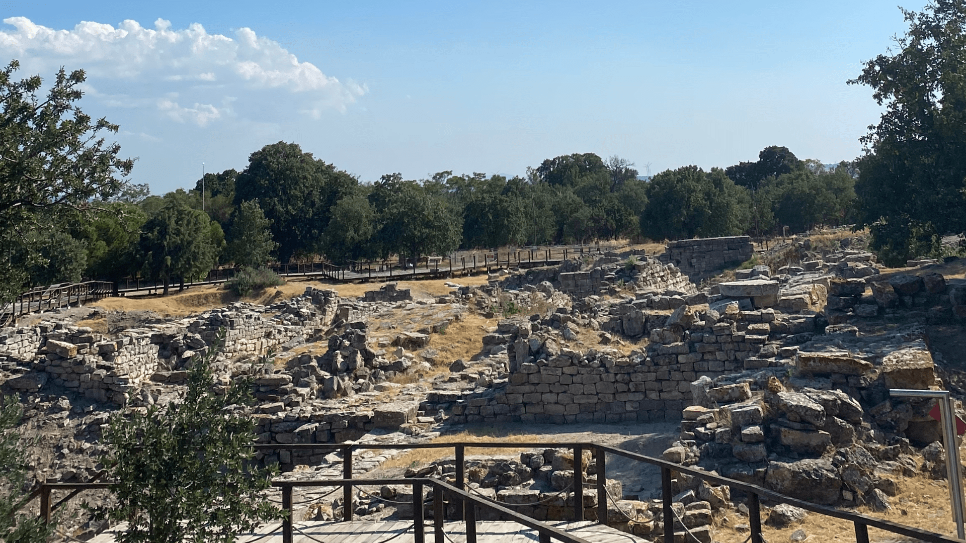 A view of Troy’s ruins at Hisarlik.