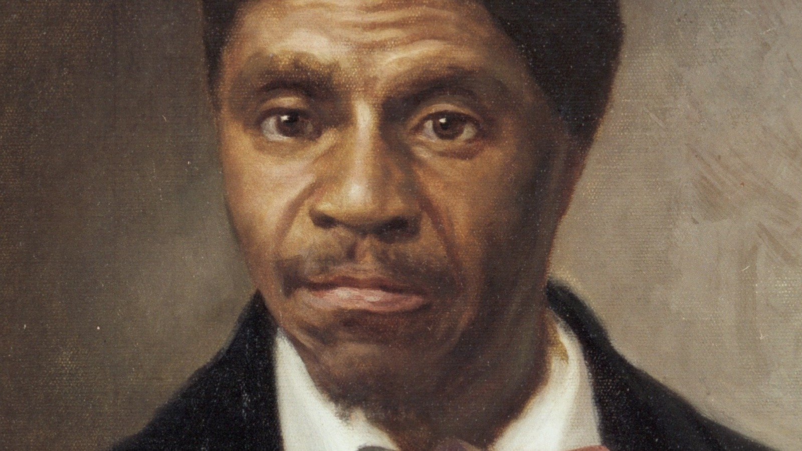 A close up of a painting of Dred Scott