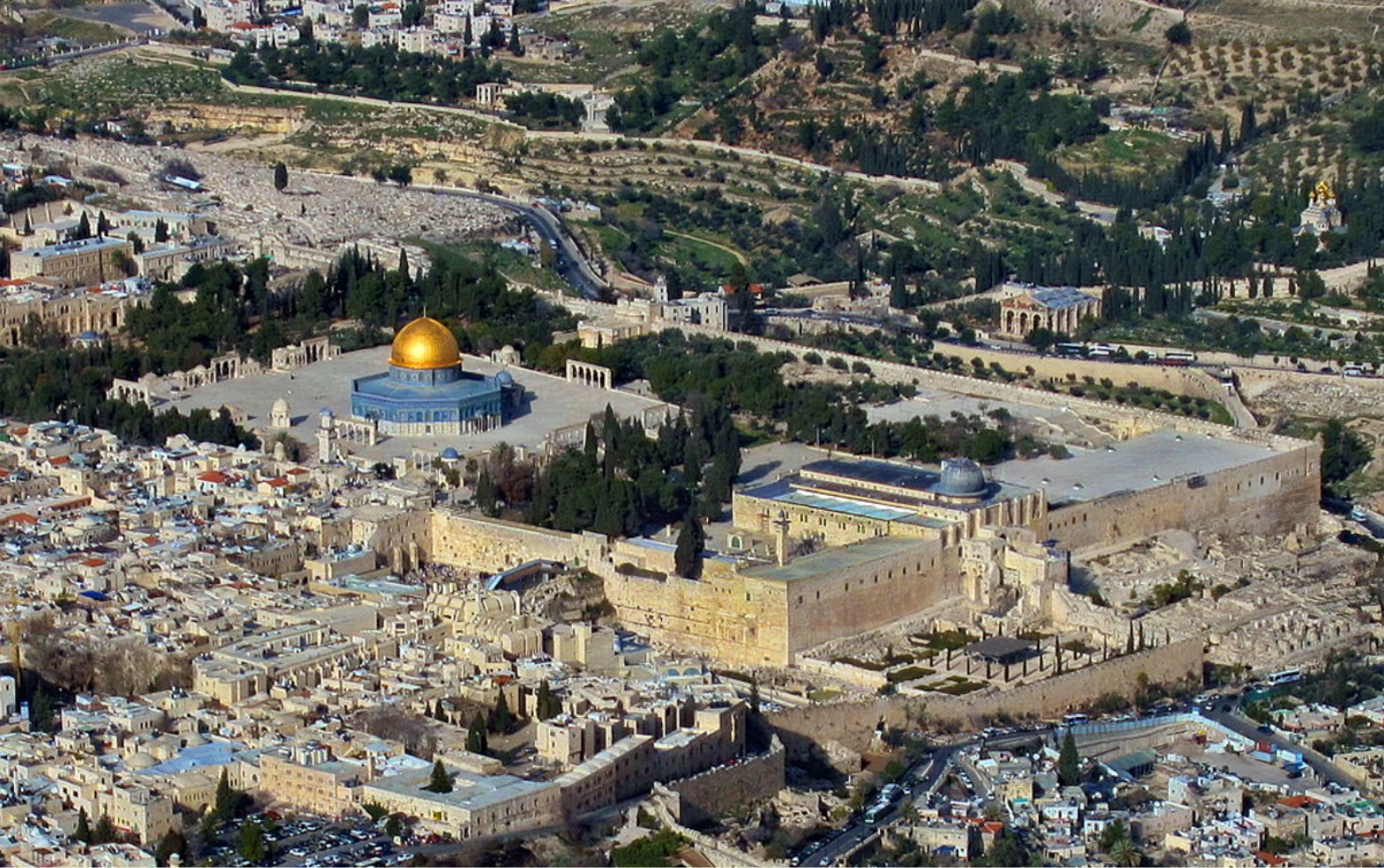 Aerial view of the city of Jerusalem, 2009
