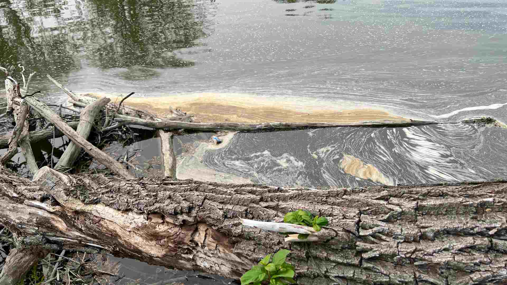 A polluted river in Huron.