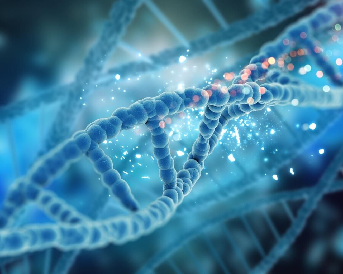 Digital illustration of a DNA genome