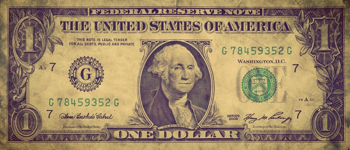 An old US $1 bill
