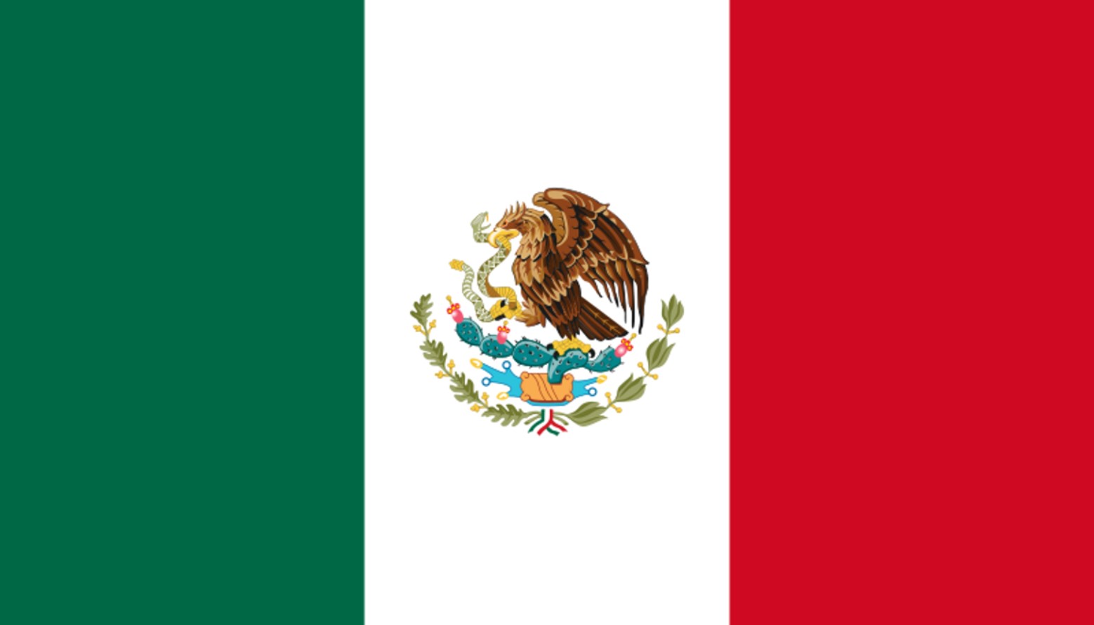 The official flag of Mexico