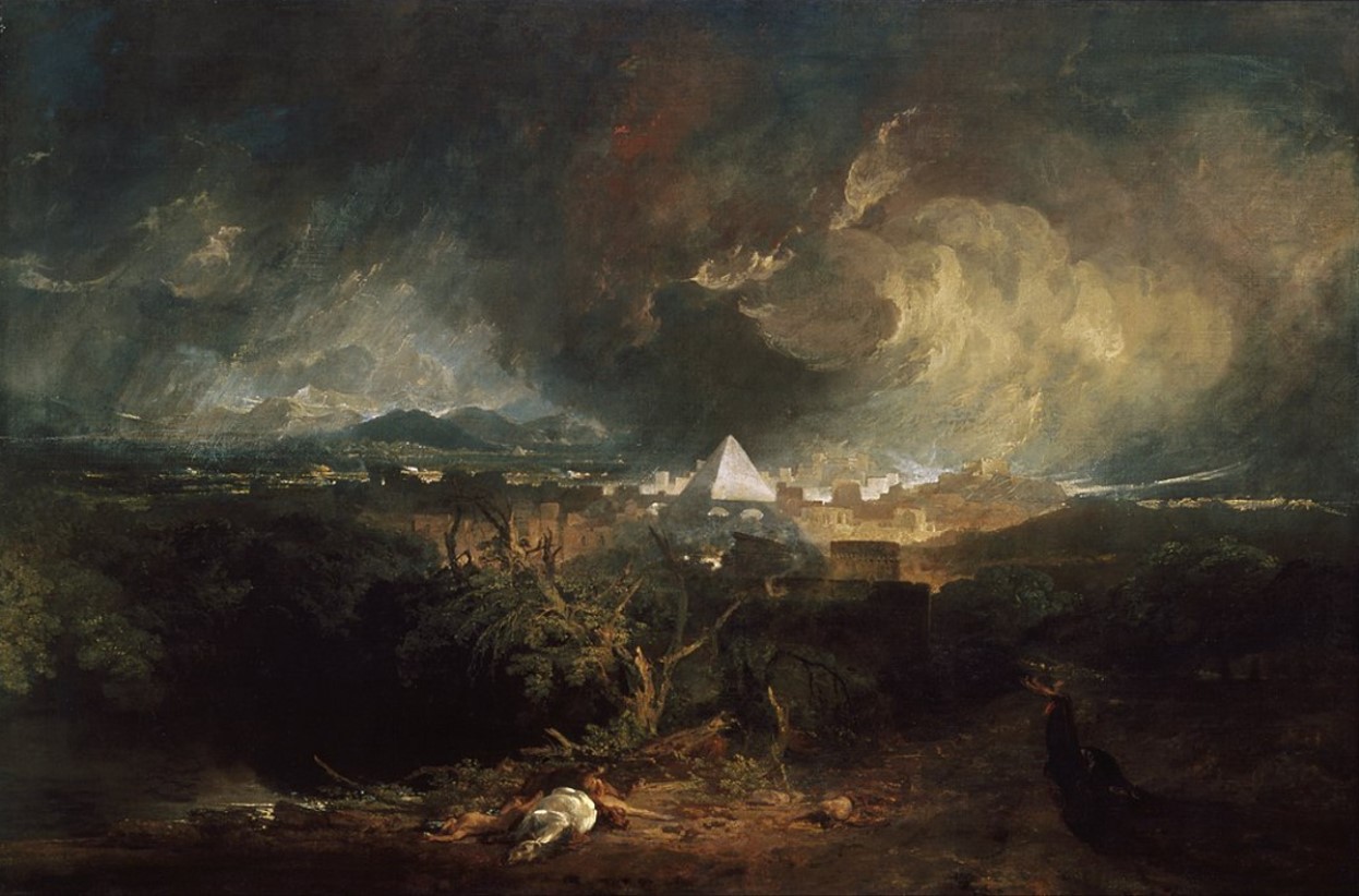 Painting of the fifth plague of Egypt from the Bible by Joseph Mallord William Turner