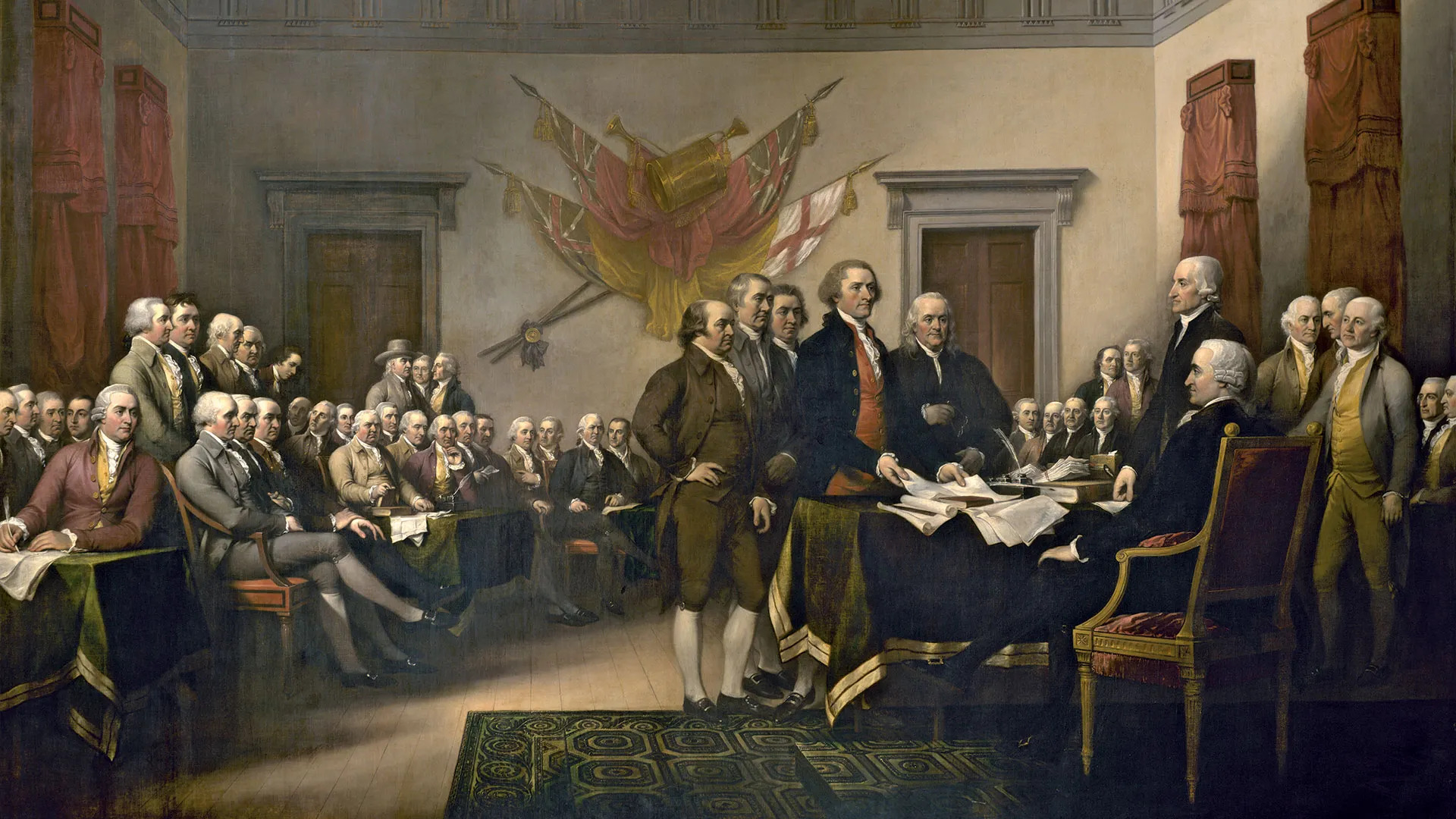 Declaration of Independence, oil on canvas by John Trumbull, 1818; in the U.S. Capitol Rotunda, Washington, D.C.