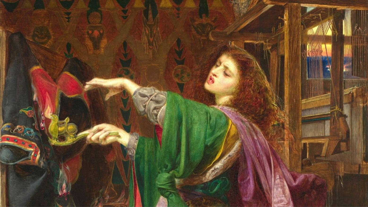 An 1800s painting by Frederick Sandys of a woman.