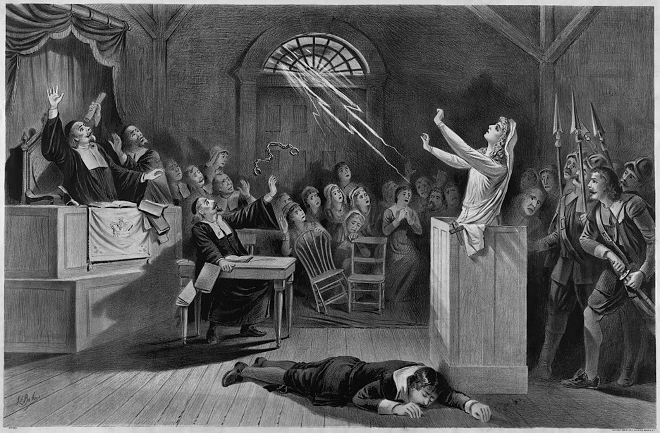 Representation of the Salem witch trials from 1892