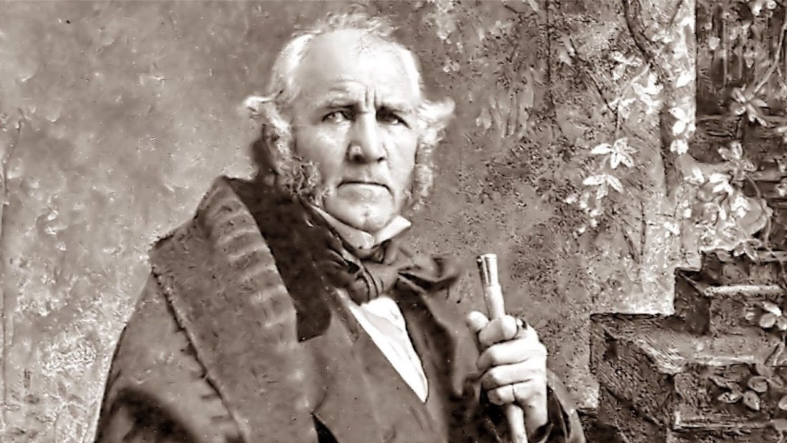 A portrait photograph of Sam Houston.