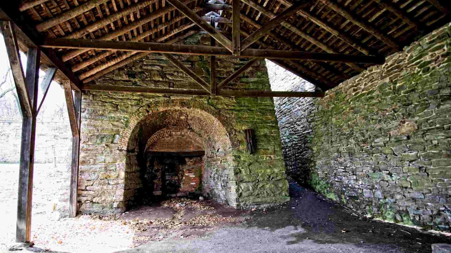 A look at the interior section of the Catoctin Furnace.