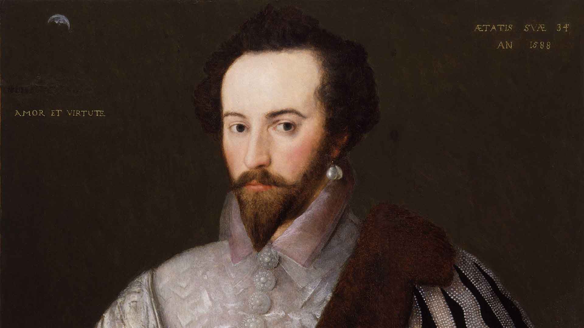 Portrait of Sir Walter Ralegh by 'H' monogrammist