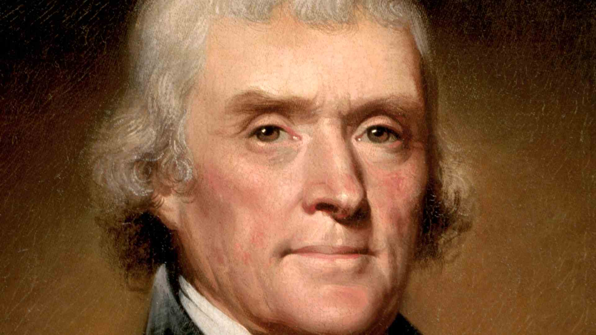 A painting of Thomas Jefferson.