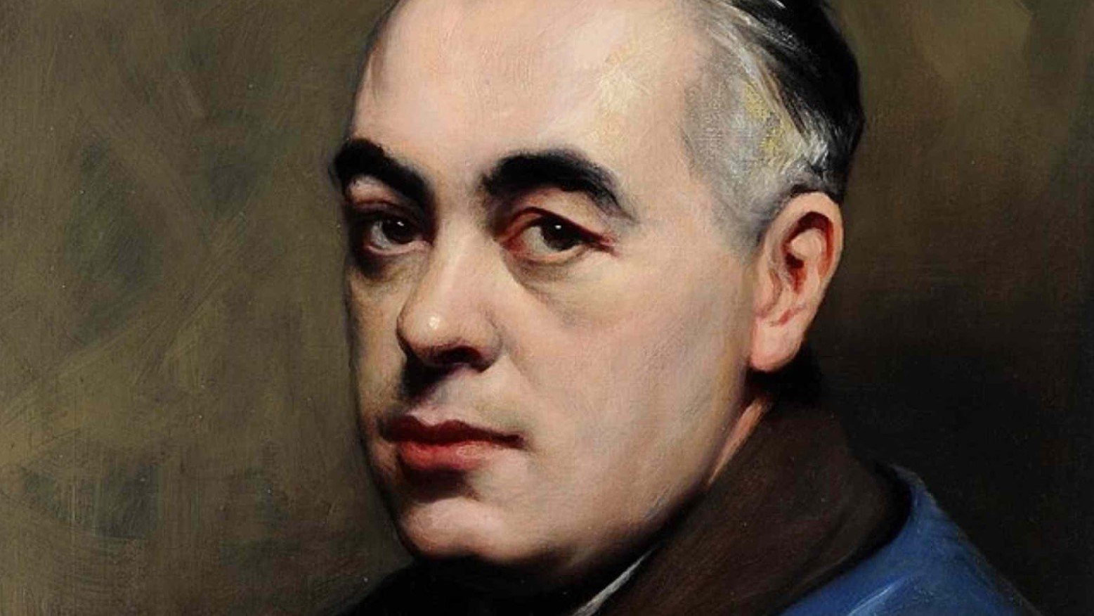 A painted portrait of the Jersey artist Edmund Blampied