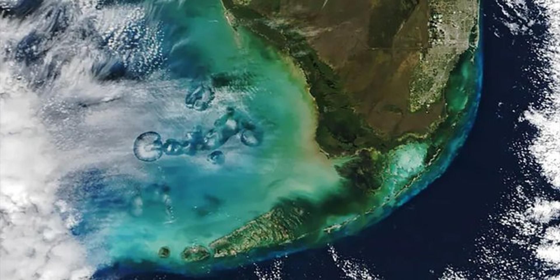 NASA’s photograph of cavum clouds above the Gulf of Mexico