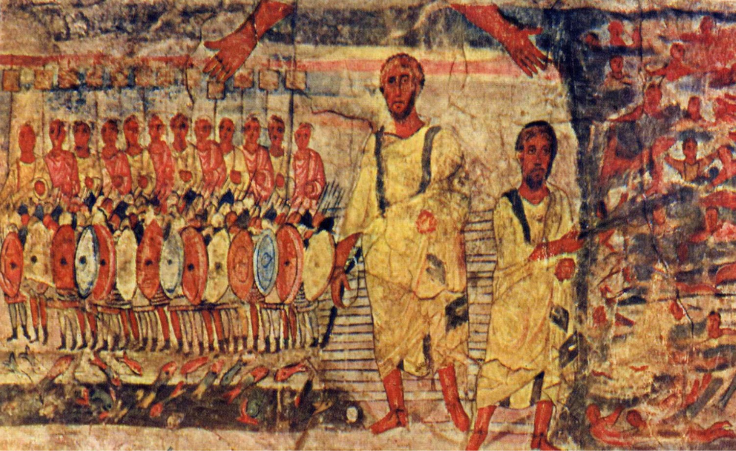 An image of the Israelites during their voyage to cross the Red Sea