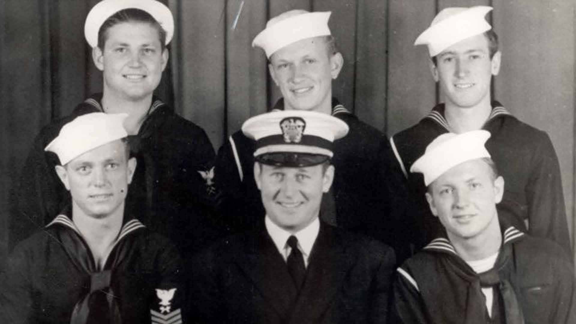NCDU 45, CEC Ensign Karnowski, Chief Carpenters Mate Conrad C. Millis, MM2 Equipment Operator Lester Meyers, and three sailors. The unit received a Presidential Unit Citation with ENS Karnowski earning the Navy Cross & French Croix de Guerre with Palm, while MM2 Meyers received a Silver Star.[19]