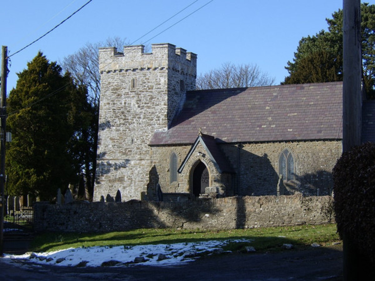 The Church of St. John the Evangelist in the Welsh village of Cilybebyll