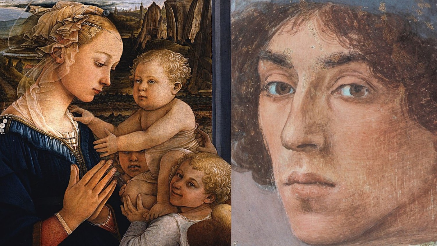 A 16th-century painting titled Depiction of the Madonna and Child/An image of the Italian painter Filippino Lippi