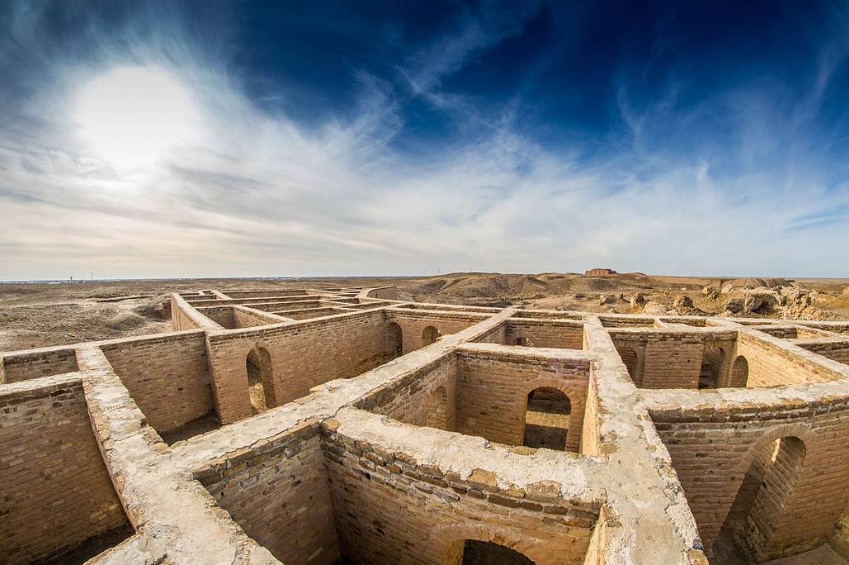 An image of a restored portion of the ancient Sumerian city of Ur