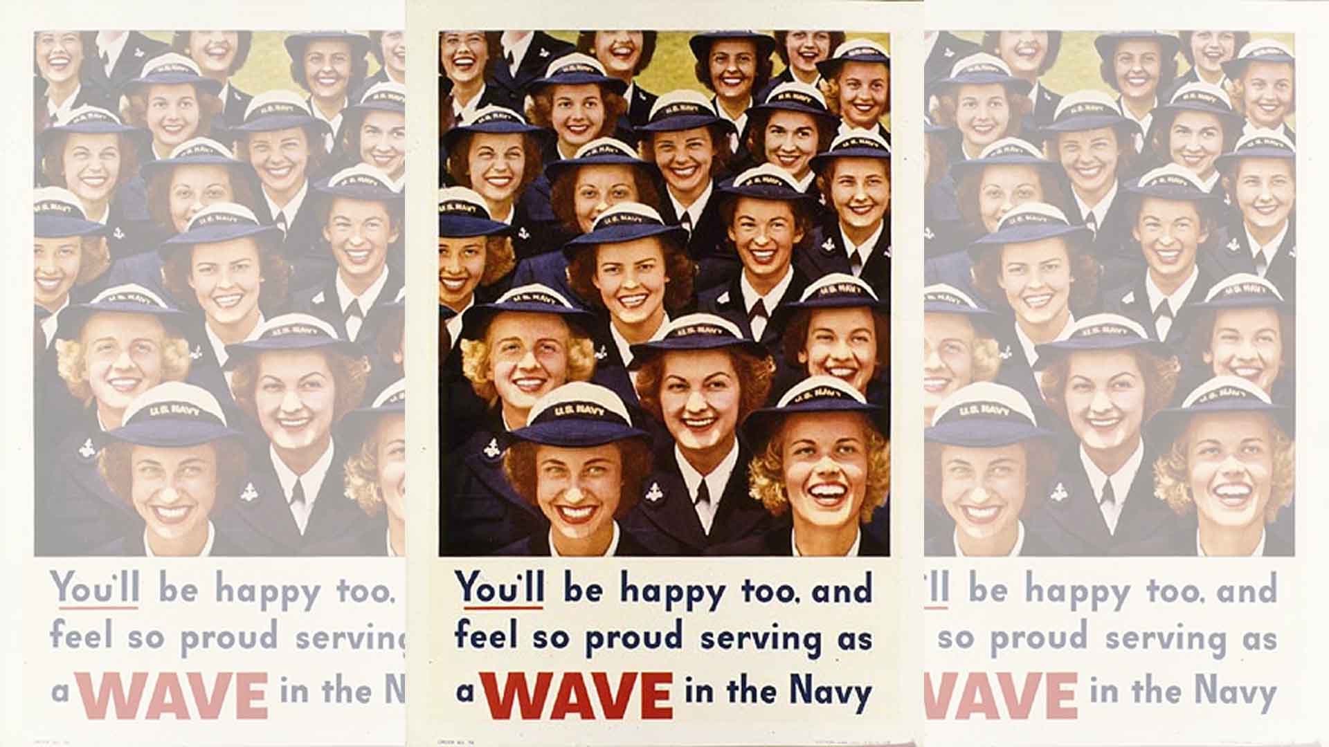 A navy Waves recruiting poster
